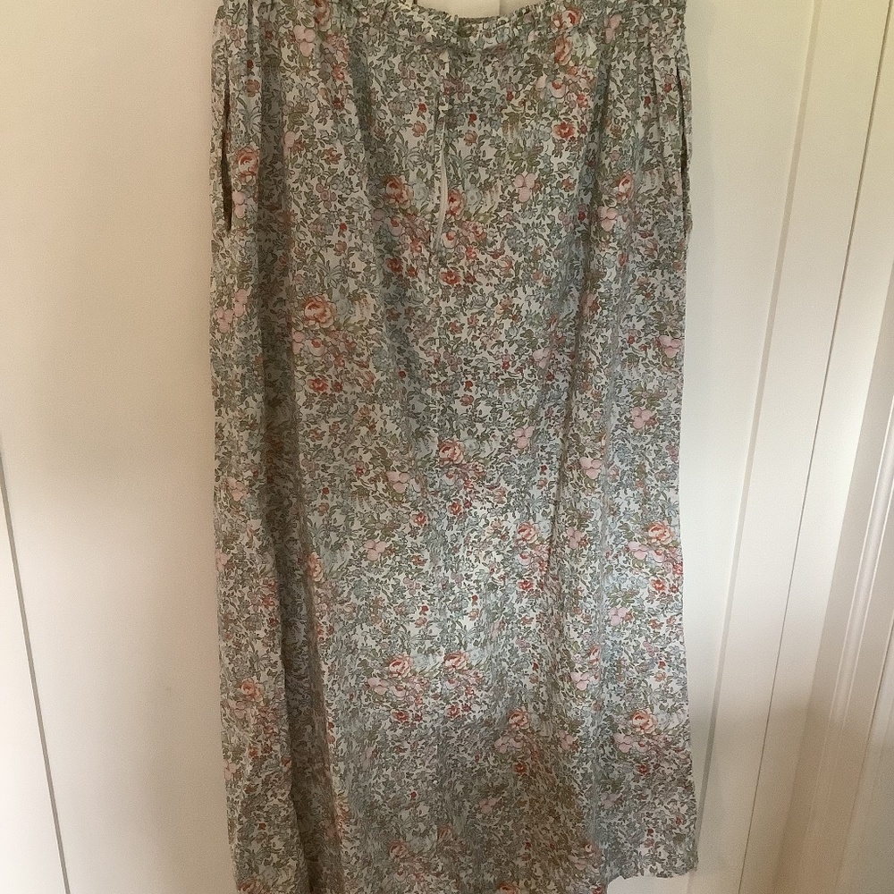 Vintage 80s Liberty cotton midi skirt S